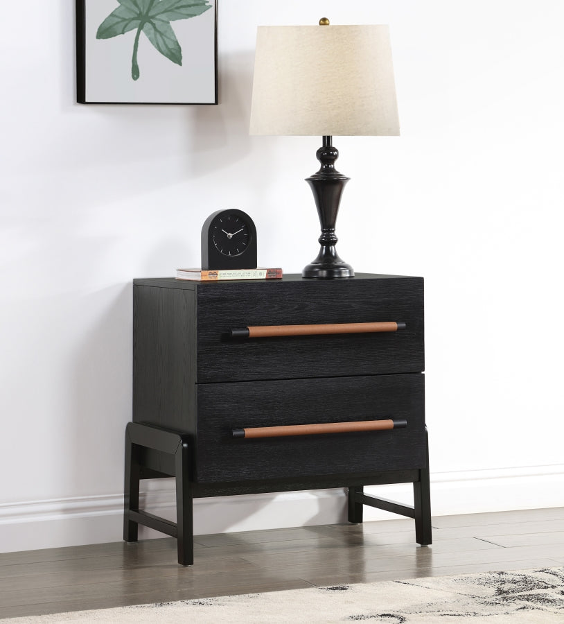 Kaya Night Stand in Black from Meridian - Luna Furniture