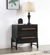 Kaya Night Stand in Black from Meridian - Luna Furniture