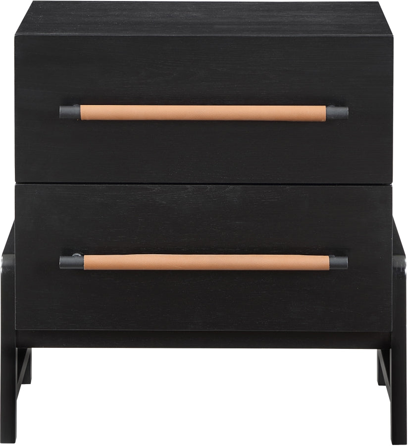 Kaya Night Stand in Black from Meridian - Luna Furniture