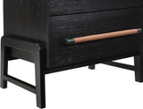 Kaya Night Stand in Black from Meridian - Luna Furniture