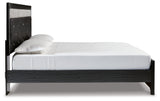 Kaydell King Upholstered Panel Platform Bed with Dresser in Black from Ashley - Luna Furniture