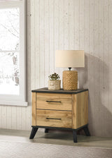 Kaywood 2-drawer Nightstand Bedside Table Natural Pine from Coaster - Luna Furniture