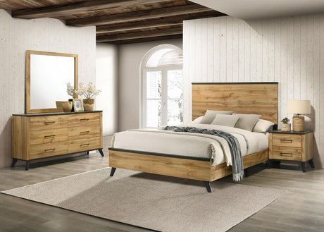 Kaywood Natural Pine 4-Piece Eastern King Bedroom Set from Coaster - Luna Furniture