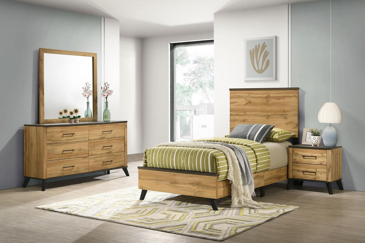 Kaywood Natural Pine 4-Piece Twin Bedroom Set from Coaster - Luna Furniture