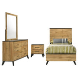 Kaywood Natural Pine 4-Piece Twin Bedroom Set from Coaster - Luna Furniture