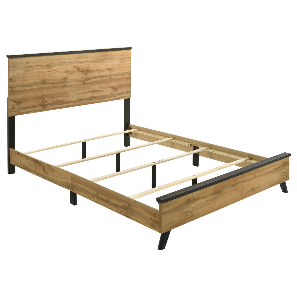 Kaywood 51-inch Eastern King Panel Bed Natural Pine from Coaster - Luna Furniture