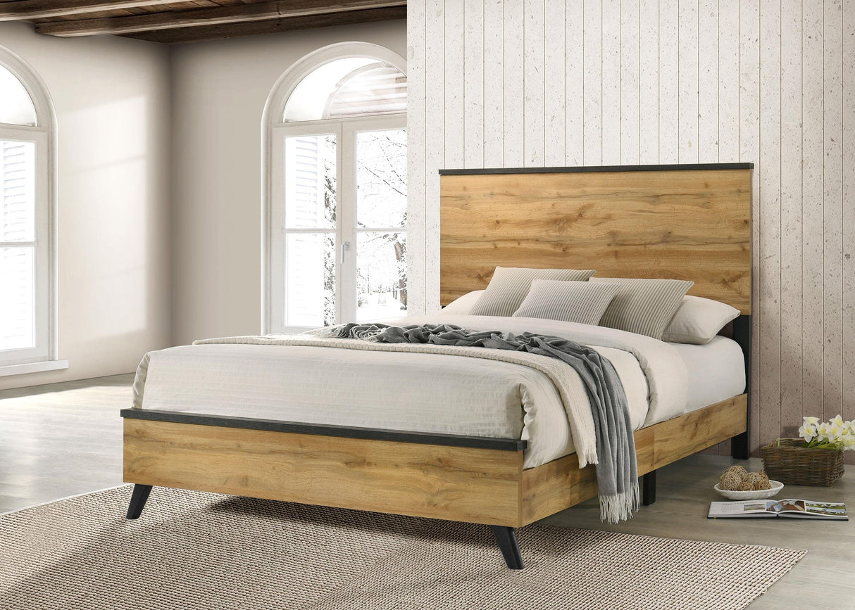 Kaywood 51-inch Eastern King Panel Bed Natural Pine from Coaster - Luna Furniture