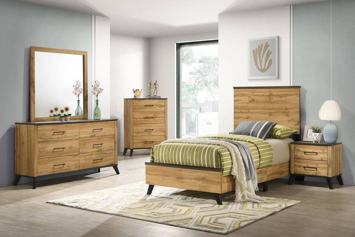 Kaywood 51-inch Twin Panel Bed Natural Pine from Coaster - Luna Furniture