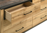 Kaywood 6-drawer Dresser and Mirror Natural Pine from Coaster - Luna Furniture