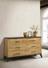 Kaywood 6-drawer Dresser Cabinet Natural Pine from Coaster - Luna Furniture