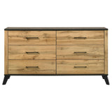 Kaywood 6-drawer Dresser Cabinet Natural Pine from Coaster - Luna Furniture