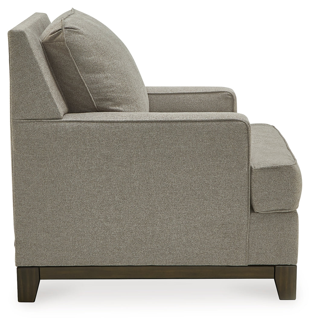 Kaywood Chair and Ottoman in Granite - PKG010980