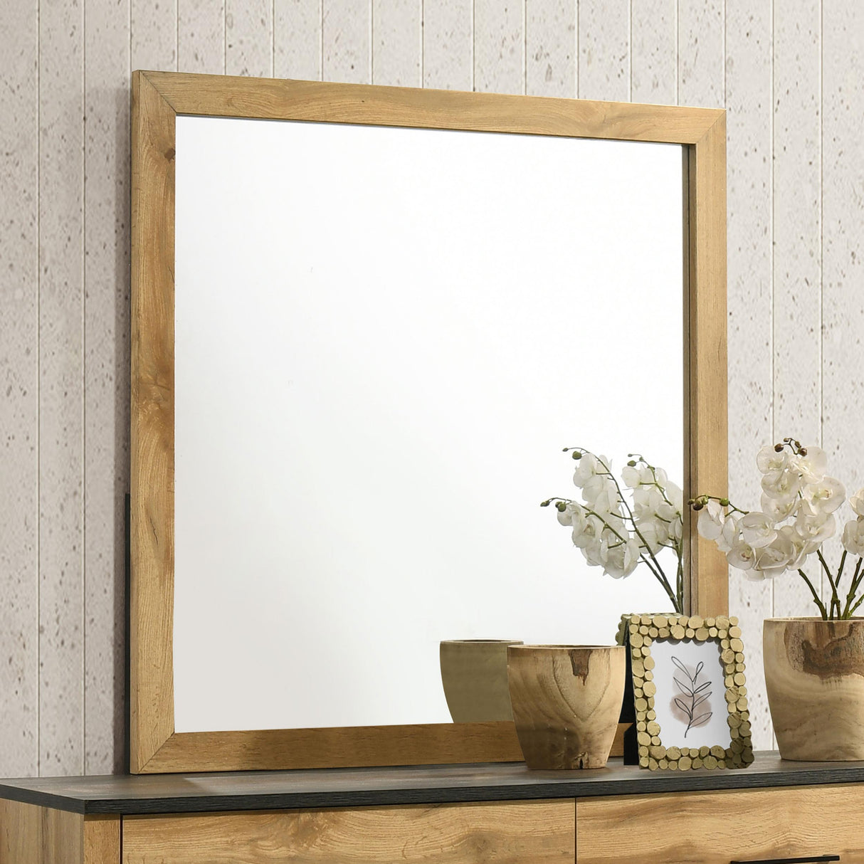 Kaywood Dresser Mirror Natural Pine from Coaster - Luna Furniture