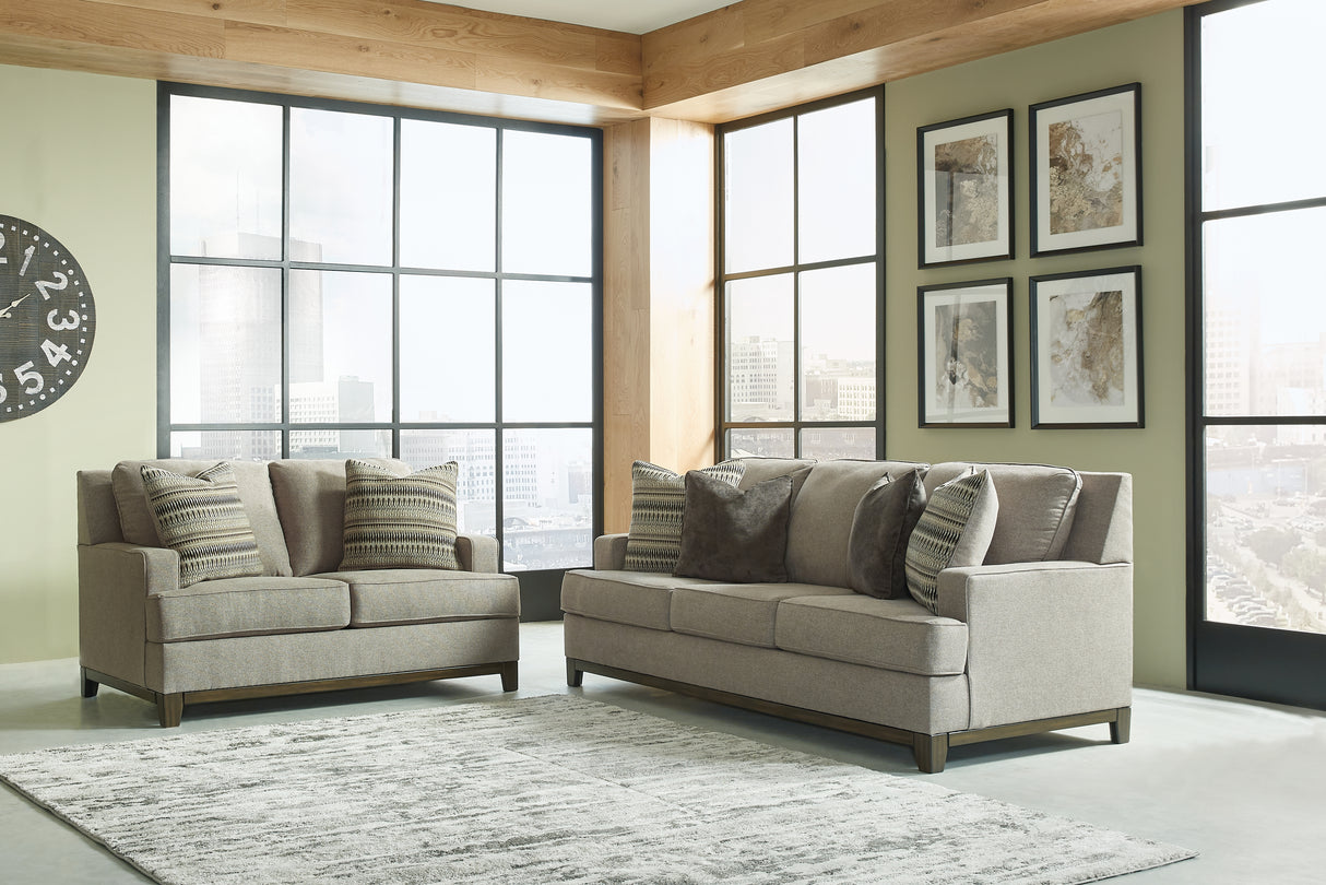 Kaywood Sofa and Loveseat in Granite - PKG010981