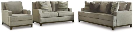 Kaywood Sofa, Loveseat and Chair in Granite - PKG010982