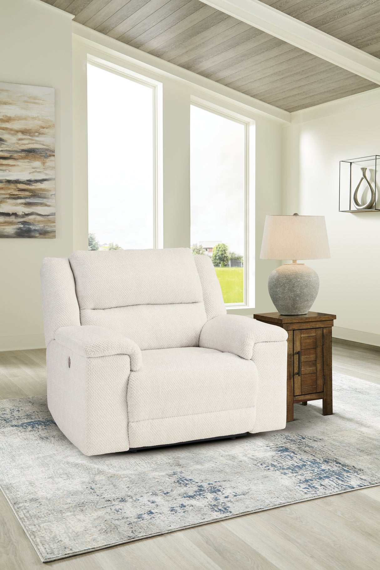 Keensburg 3-Piece Sectional with Recliner in Linen - PKG015540