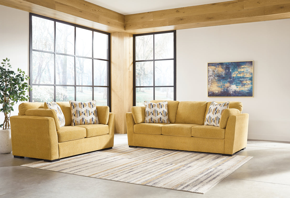 Keerwick Sofa and Loveseat in Sunflower - PKG018547