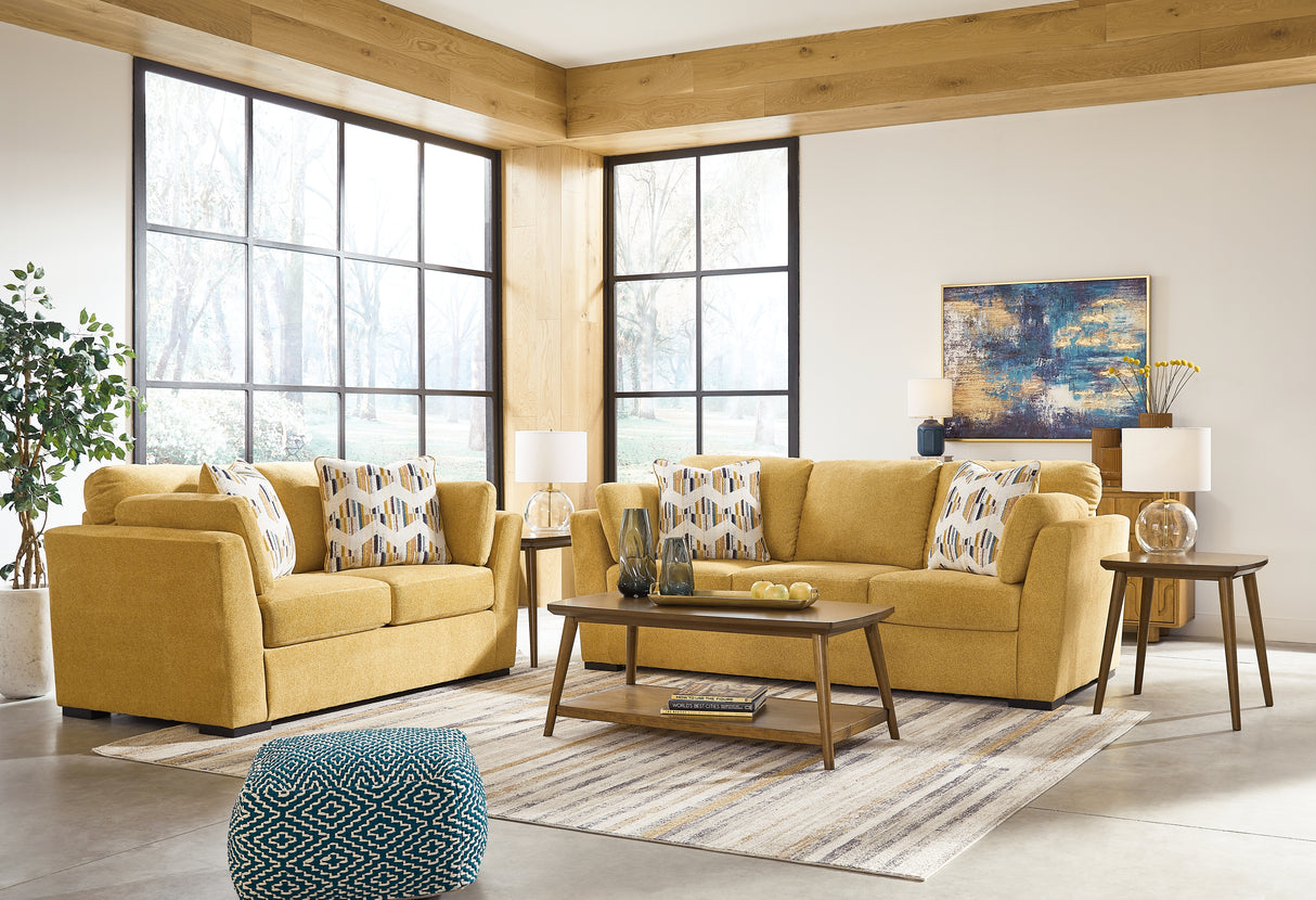 Keerwick Sofa and Loveseat in Sunflower - PKG018547