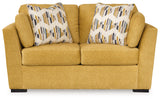 Keerwick Sofa, Loveseat, Chair and Ottoman in Sunflower - PKG018548