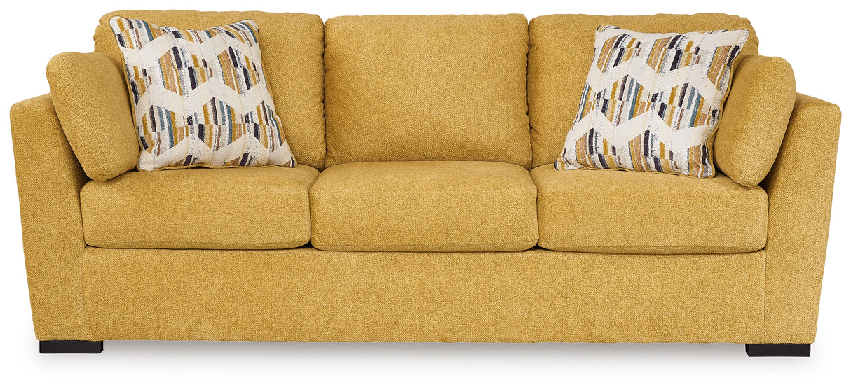 Keerwick Sofa, Loveseat, Chair and Ottoman in Sunflower - PKG018548