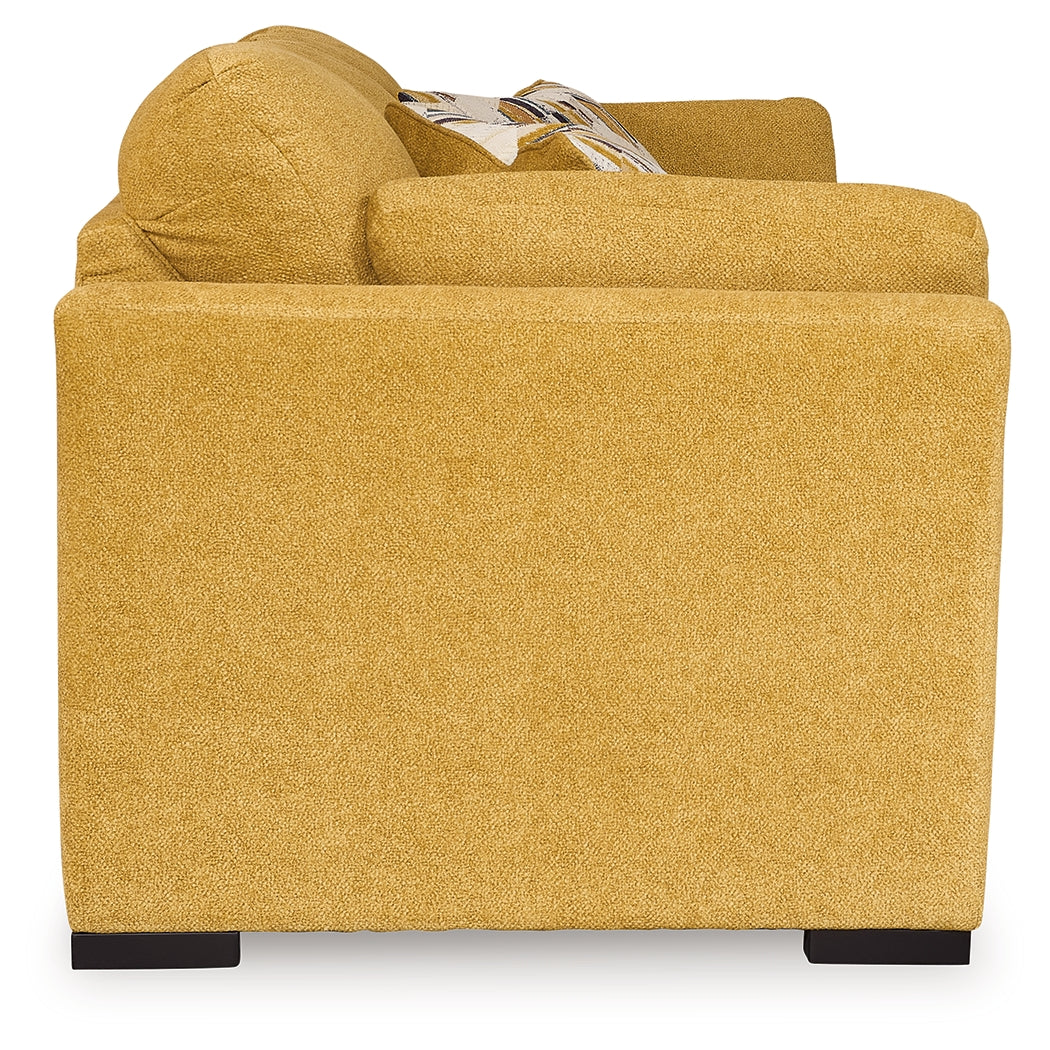 Keerwick Sofa, Loveseat, Chair and Ottoman in Sunflower - PKG018548