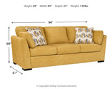 Keerwick Sofa, Loveseat, Chair and Ottoman in Sunflower - PKG018548