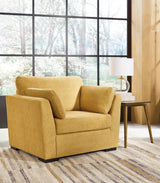 Keerwick Sofa, Loveseat, Chair and Ottoman in Sunflower - PKG018548