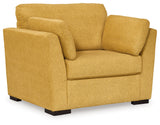 Keerwick Sofa, Loveseat, Chair and Ottoman in Sunflower - PKG018548