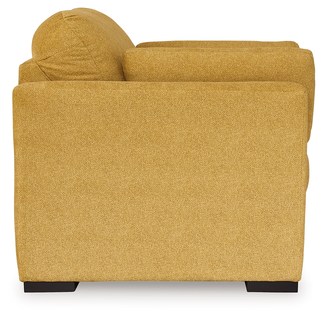 Keerwick Sofa, Loveseat, Chair and Ottoman in Sunflower - PKG018548