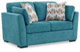 Keerwick Sofa, Loveseat, Chair and Ottoman in Teal - PKG018551