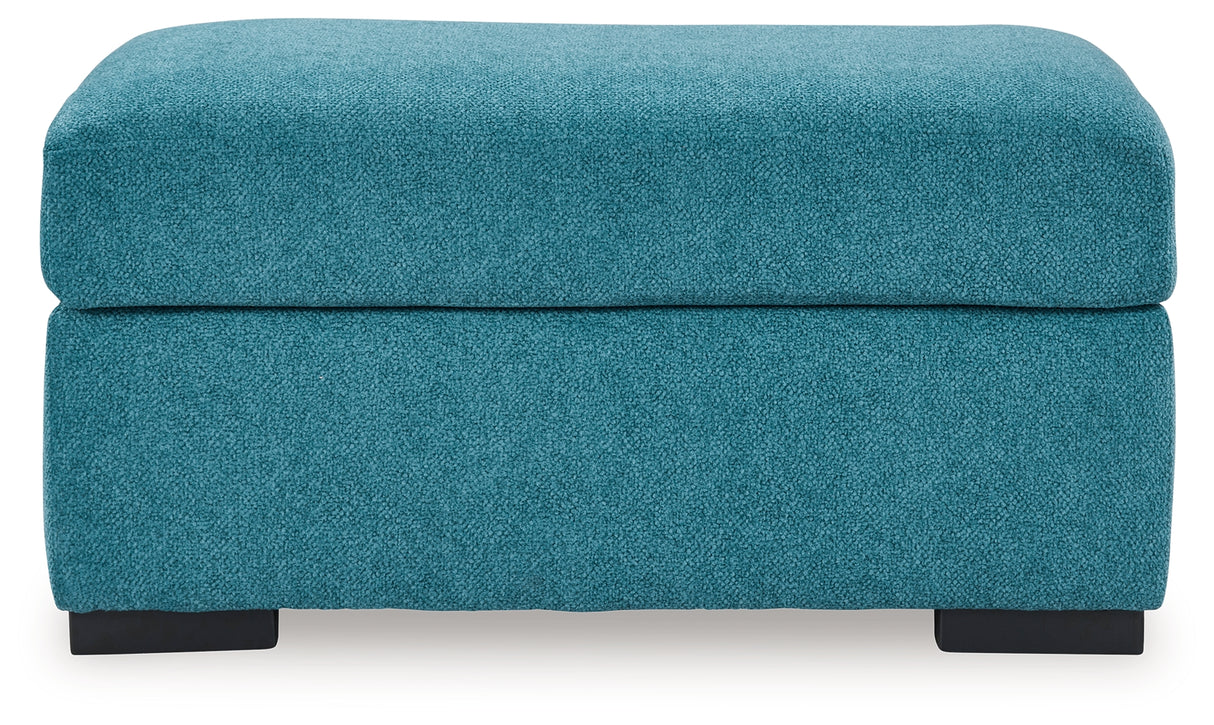 Keerwick Sofa, Loveseat, Chair and Ottoman in Teal - PKG018551