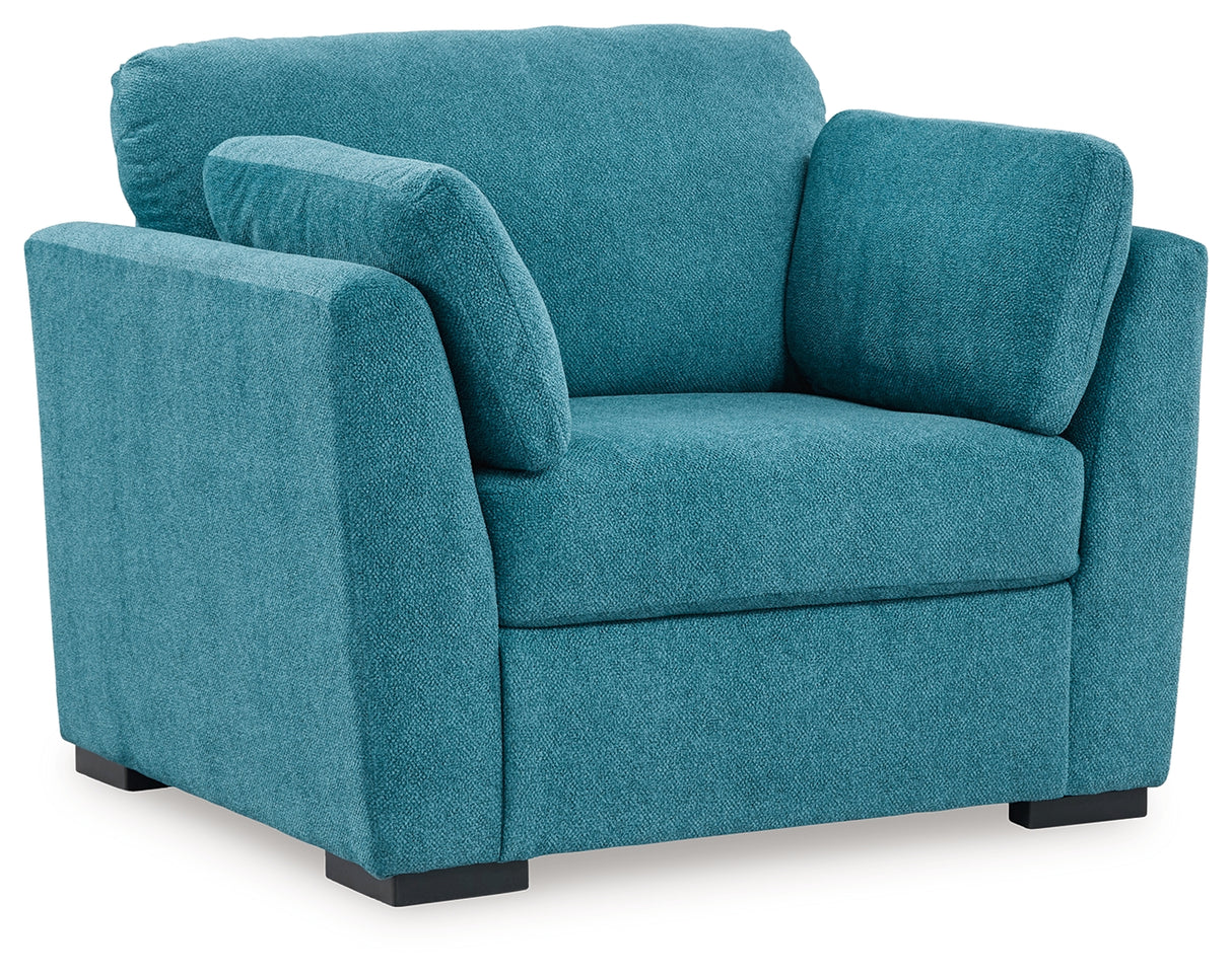 Keerwick Sofa, Loveseat, Chair and Ottoman in Teal - PKG018551