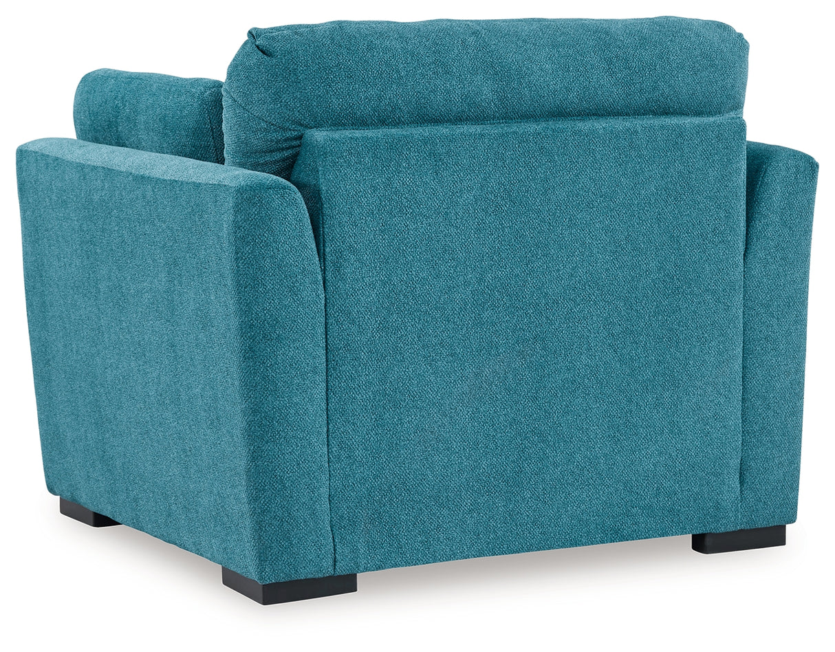 Keerwick Sofa, Loveseat, Chair and Ottoman in Teal - PKG018551