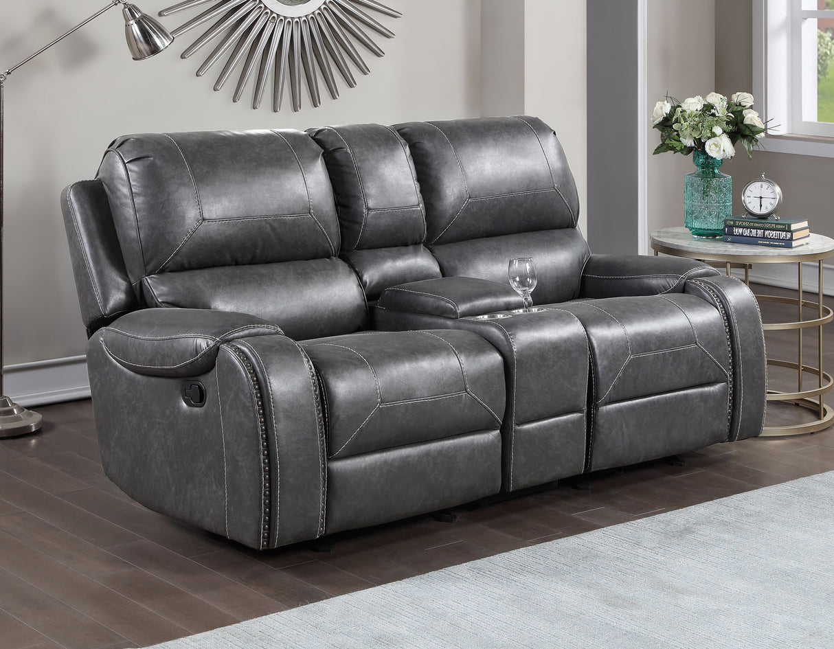 Keily Grey 3-Piece Reclining Living Room Set from Steve Silver - Luna Furniture