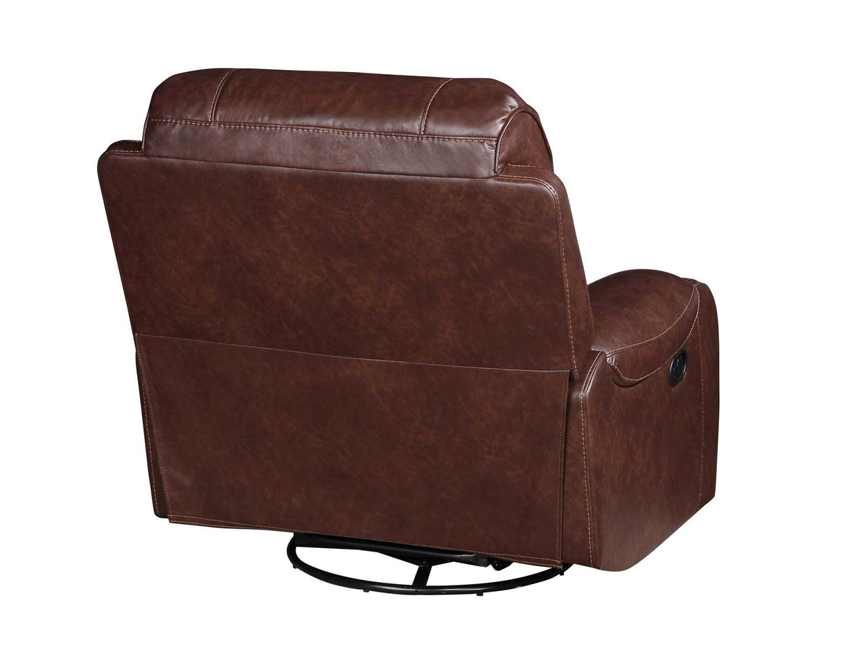 Keily Manual Swivel Glider Recliner, Brown from Steve Silver - Luna Furniture