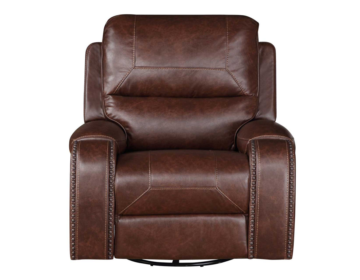 Keily Manual Swivel Glider Recliner, Brown from Steve Silver - Luna Furniture