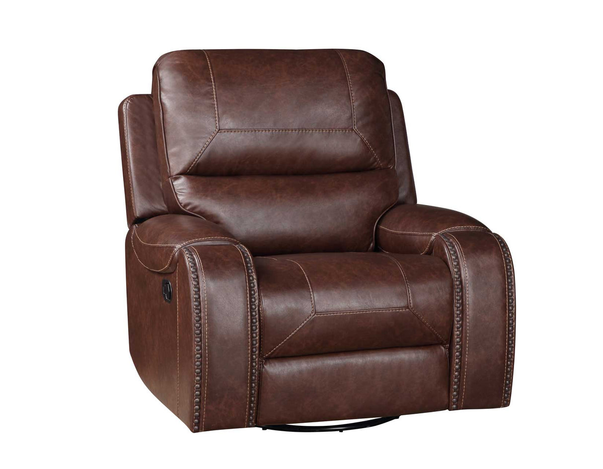 Keily Manual Swivel Glider Recliner, Brown from Steve Silver - Luna Furniture