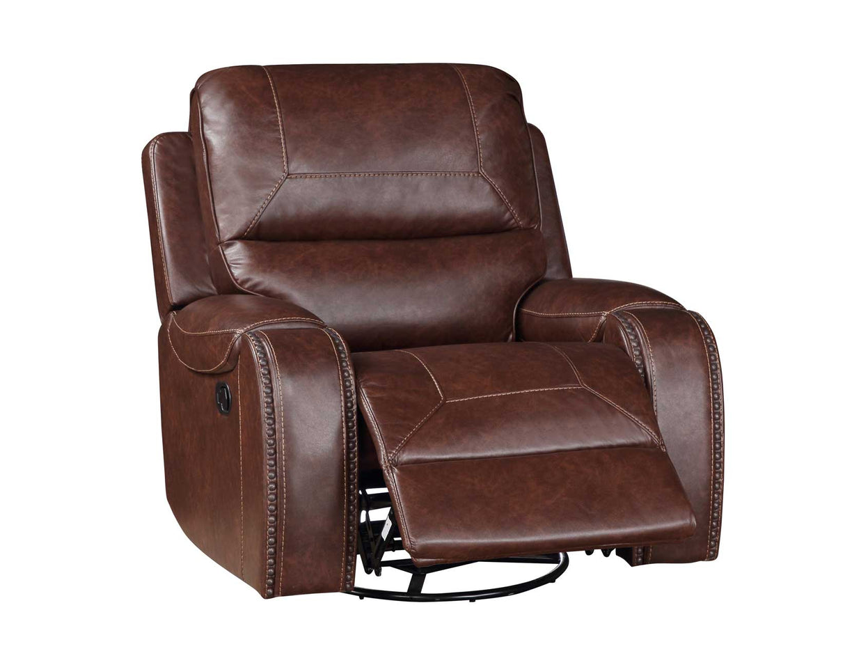 Keily Manual Swivel Glider Recliner, Brown from Steve Silver - Luna Furniture