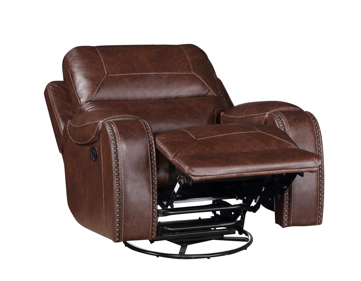 Keily Manual Swivel Glider Recliner, Brown from Steve Silver - Luna Furniture