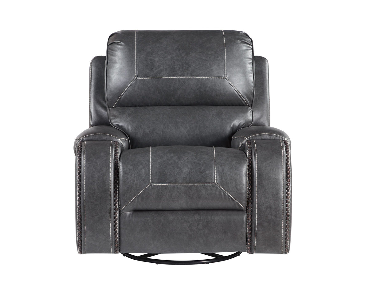 Keily Manual Swivel Glider Recliner, Grey - KE800CG