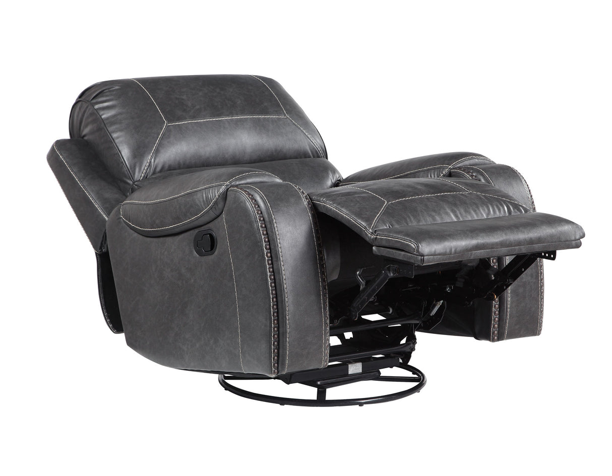 Keily Manual Swivel Glider Recliner, Grey - KE800CG