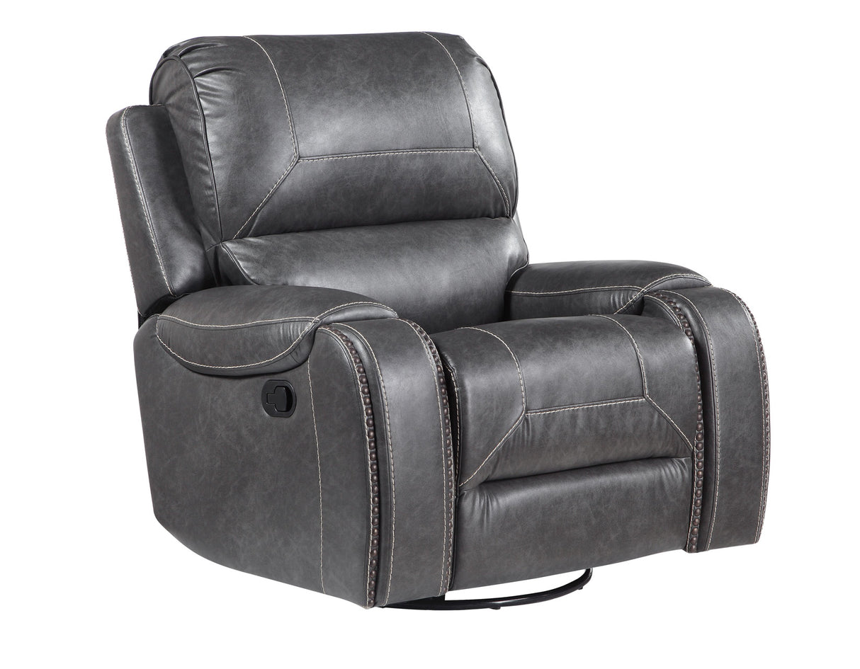 Keily Manual Swivel Glider Recliner, Grey - KE800CG