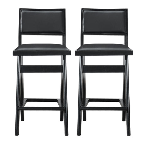 Keira Black PU Bar Stool (Set of 2) - STL00801101