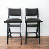 Keira Black PU Bar Stool (Set of 2) - STL00801101