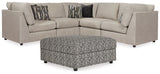 Kellway 5-Piece Sectional with Ottoman in Bisque - PKG016175