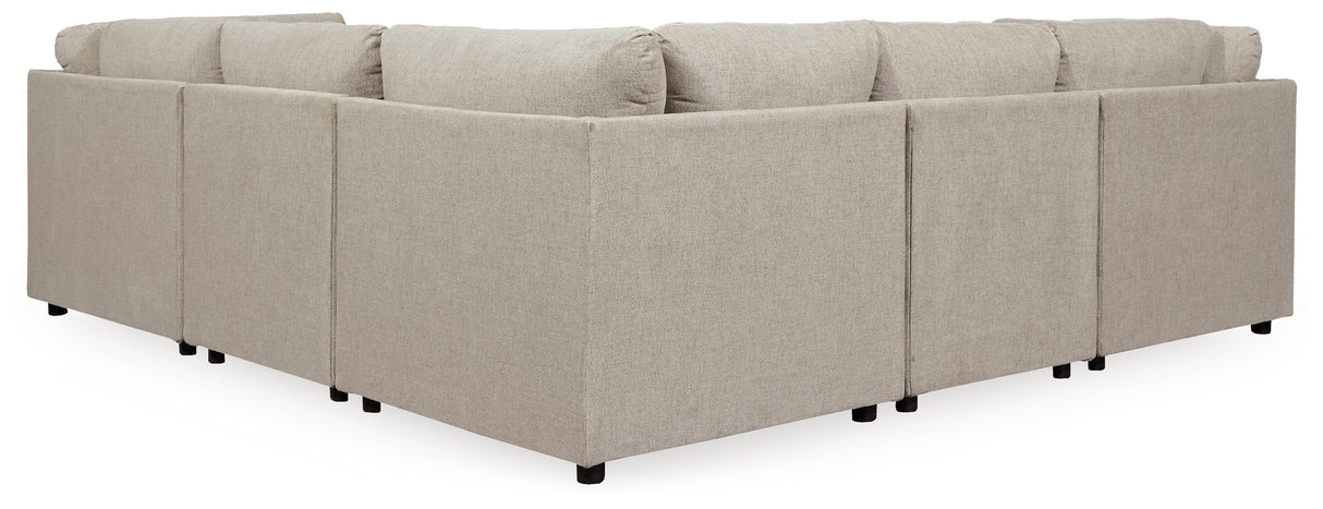 Kellway 5-Piece Sectional with Ottoman in Bisque - PKG016175