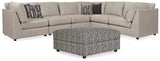 Kellway 6-Piece Sectional with Ottoman in Bisque - PKG016173