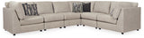 Kellway 6-Piece Sectional with Ottoman in Bisque - PKG016173