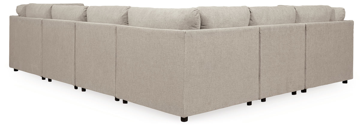 Kellway 6-Piece Sectional with Ottoman in Bisque - PKG016173