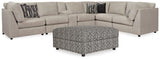 Kellway 7-Piece Sectional with Ottoman in Bisque - PKG016174